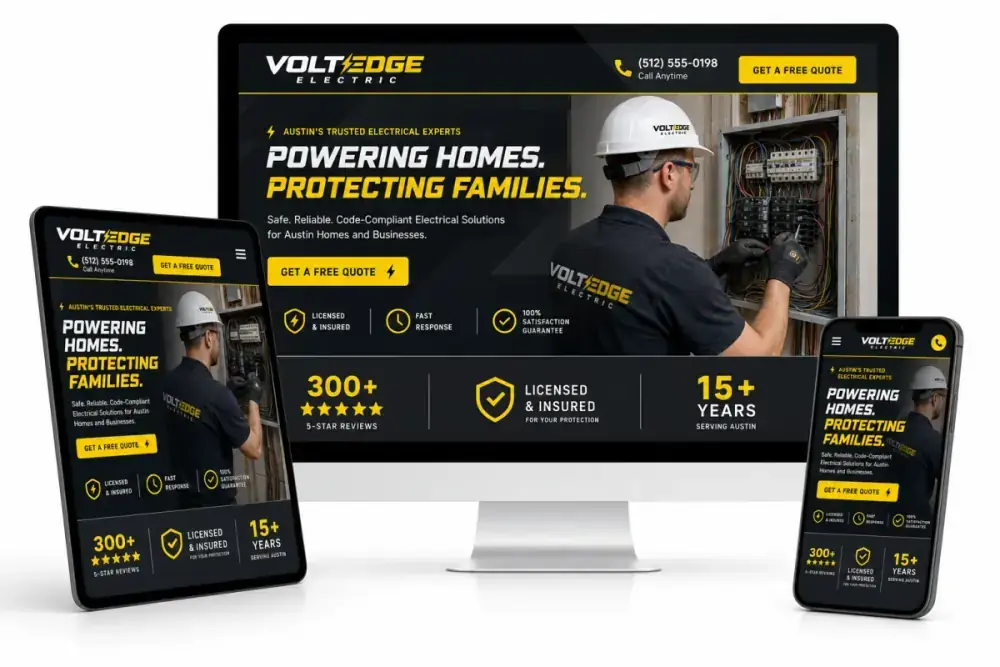 Electrician Web Design Example