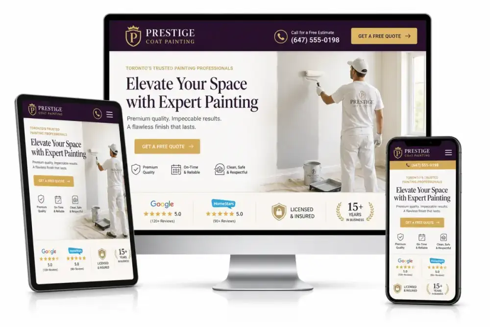 Painters Web Design Example