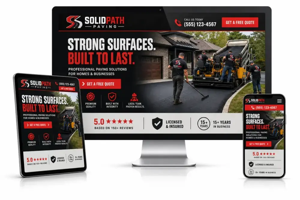 Paving Web Design Example