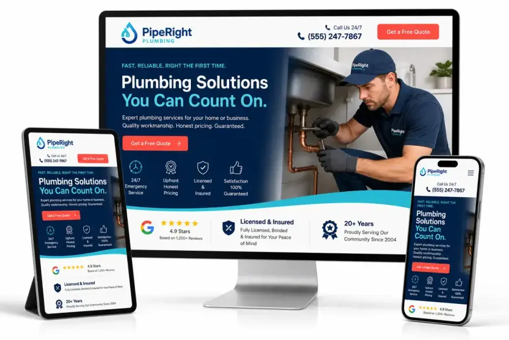PipeRight Plumbing Website