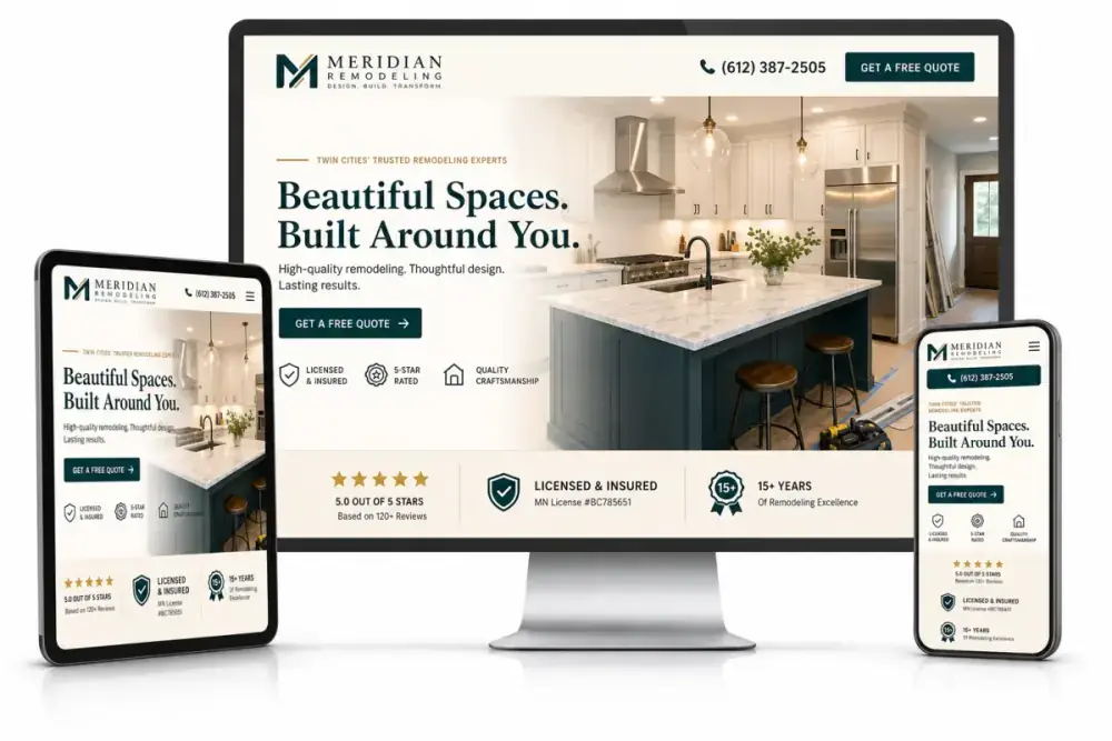 Remodeling Web Design Example