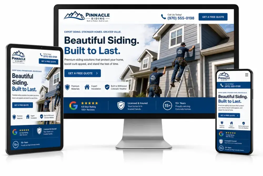 Siding Web Design Example